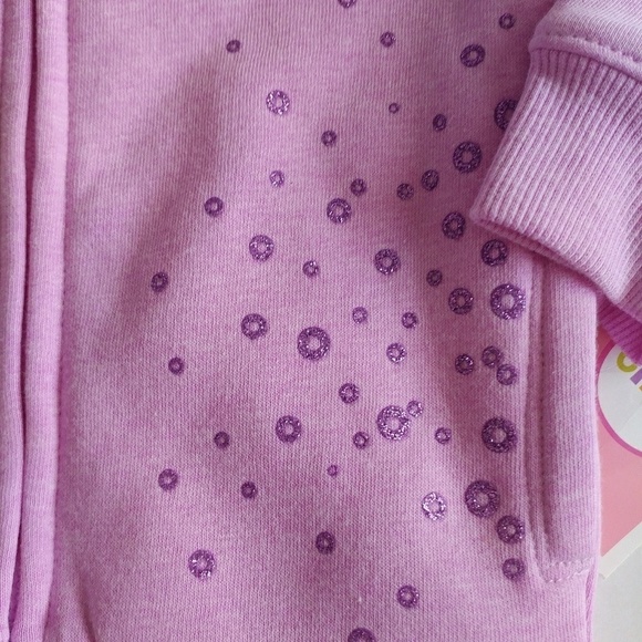 Circo Lavender Hoodie Glitter Polka Dots NWT 2T - Picture 3 of 8